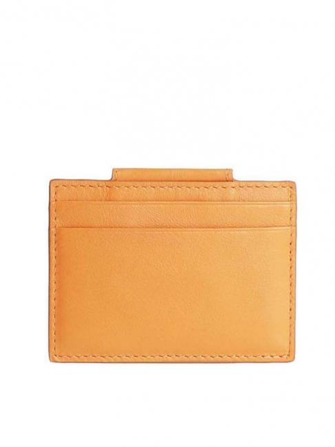 URBAN Credit card holder in leather ORANGE - Men’s Wallets