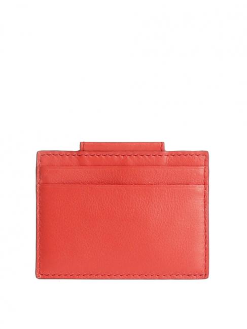 URBAN Credit card holder in leather RED - Men&rsquo;s Wallets