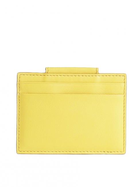URBAN Credit card holder in leather Yellow - Men&rsquo;s Wallets