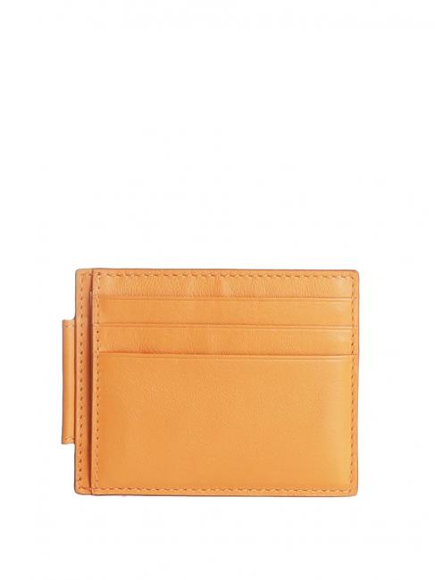 URBAN Flat leather credit card holder ORANGE - Men’s Wallets