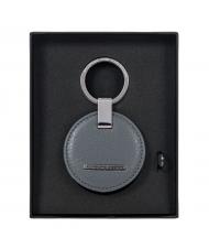 PORSCHE DESIGN CIRCLE Leather keychain GREY - Key holders - 3