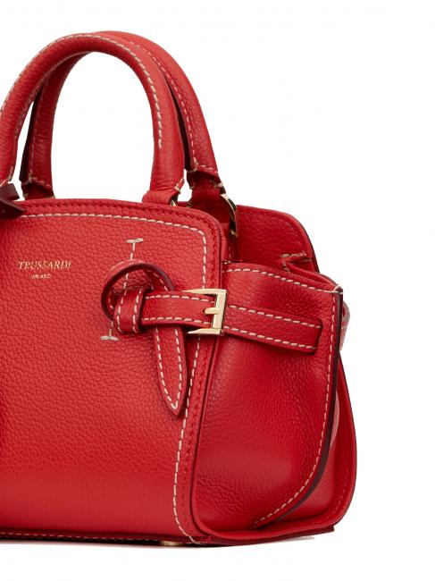 GITA Bicolor Hand micro bag with shoulder strap coral / bordeaux - Women&rsquo;s Bags