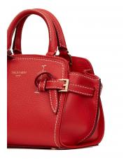 TRUSSARDI GITA Bicolor Hand micro bag with shoulder strap coral / bordeaux - Women&rsquo;s Bags - 3