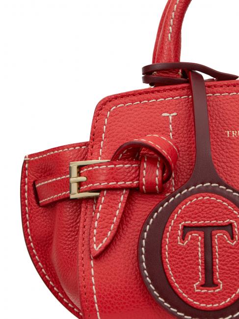 GITA Bicolor Hand micro bag with shoulder strap coral / bordeaux - Women&rsquo;s Bags