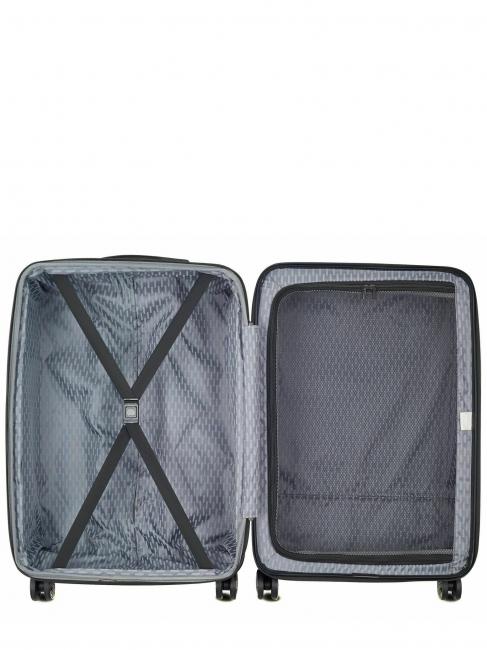 AIR ARMOUR Medium Spinner Trolley, Expandable black - Rigid Trolley Cases