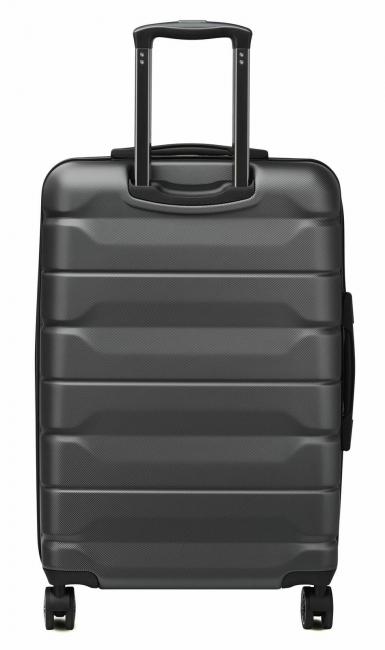 AIR ARMOUR Medium Spinner Trolley, Expandable black - Rigid Trolley Cases