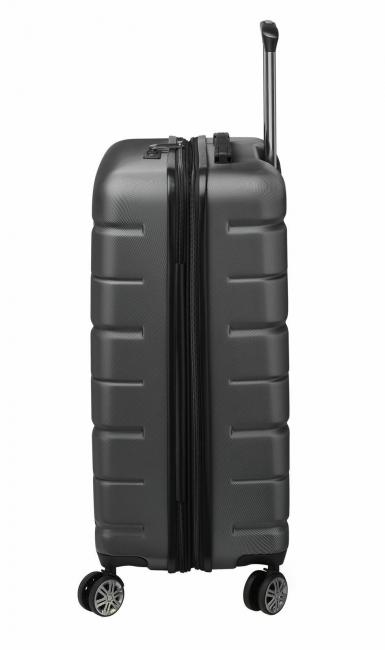 AIR ARMOUR Medium Spinner Trolley, Expandable black - Rigid Trolley Cases