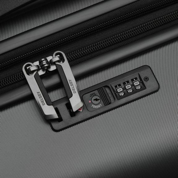 AIR ARMOUR Medium Spinner Trolley, Expandable black - Rigid Trolley Cases