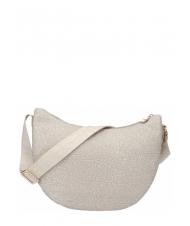 BORBONESE LUNA BAG MIDDLE ECO LINE LUNA Shoulder bag in jet fabric op sand - Women&rsquo;s Bags - 2