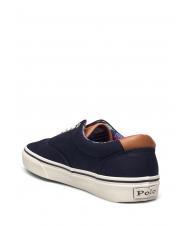 RALPH LAUREN KEATON PONY Canvas sneaker hunter navy / madras - Women’s shoes - 4
