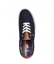 RALPH LAUREN KEATON PONY Canvas sneaker hunter navy / madras - Women’s shoes - 5