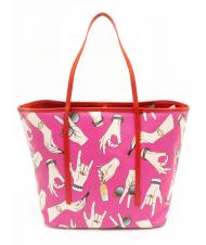 TRUSSARDI Shopping bag con stampa all over  Fuchsia - Women’s Bags - 4