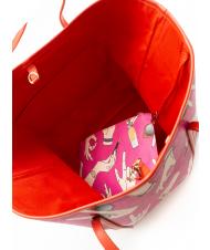 TRUSSARDI Shopping bag con stampa all over  Fuchsia - Women’s Bags - 5