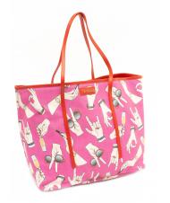TRUSSARDI Shopping bag maxi con stampa all over  Fuchsia - Women’s Bags - 2