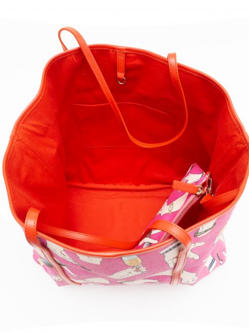 Shopping bag maxi con stampa all over  Fuchsia - Women’s Bags