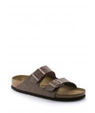 BIRKENSTOCK ARIZONA BIRKO-FLOR NUBUK Slipper sandal mocca - Unisex shoes - 3