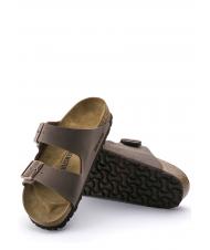BIRKENSTOCK ARIZONA BIRKO-FLOR NUBUK Slipper sandal mocca - Unisex shoes - 5