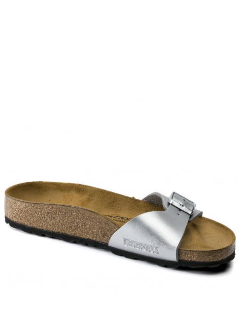 MADRID BIRKO FLOR Slipper sandal silver - Women&rsquo;s shoes