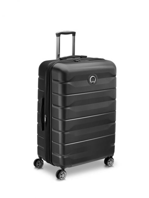 AIR ARMOUR Large size trolley, expandable black - Rigid Trolley Cases