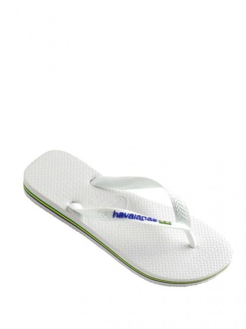 BRASIL LOGO Men's flip flops white - Unisex shoes