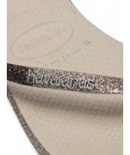 HAVAIANAS SLIM SPARKLE II Flip flops SAND / GRAY - Women’s shoes - 5