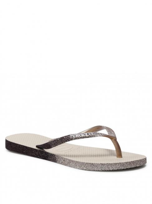 SLIM SPARKLE II Flip flops SAND / GRAY - Women’s shoes