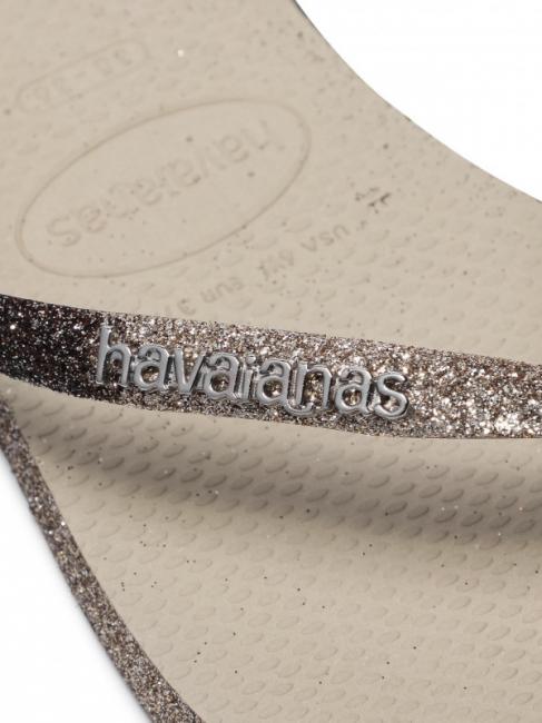 SLIM SPARKLE II Flip flops SAND / GRAY - Women’s shoes
