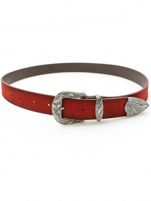 Cintura in pelle suede can be shortened to measure ruby - Belts