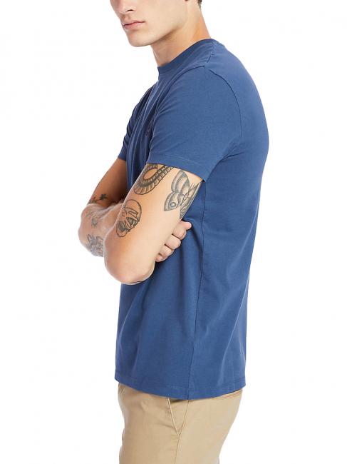 SS DUNRIVER CREW Cotton T-shirt dark denim - T-shirt