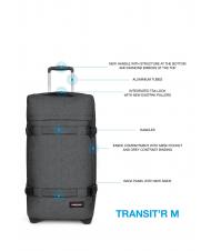 EASTPAK TRANSIT'R M Medium size trolley BlackDenim - Semi-rigid Trolley Cases - 5