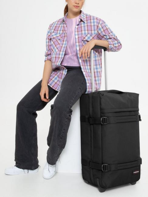 TRANSIT'R M Medium size trolley BLACK - Semi-rigid Trolley Cases