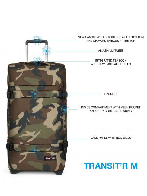 TRANSIT'R M Medium size trolley camo - Semi-rigid Trolley Cases