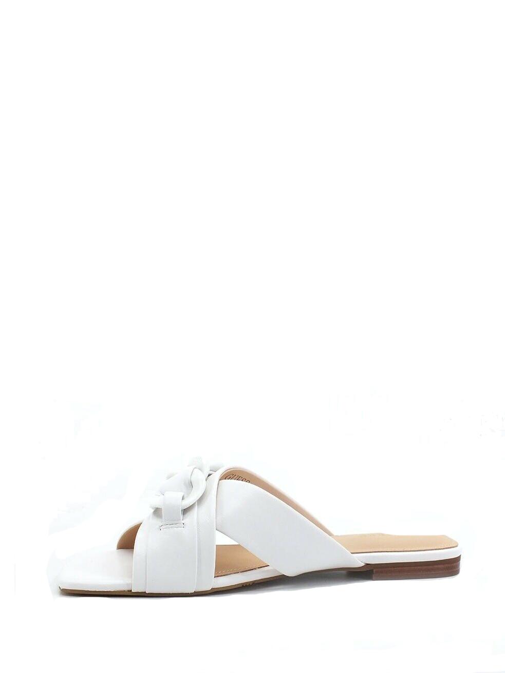 Guess Sameya Leather Sandals White - Buy At Outlet Prices!