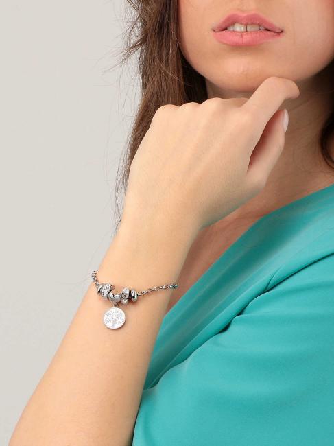 DROPS 2 BEADS Bracelet with tree of life SILVER - Bracelets