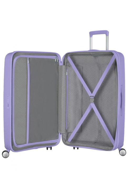 SOUNDBOX SPINNER Medium trolley, expandable lavender - Rigid Trolley Cases