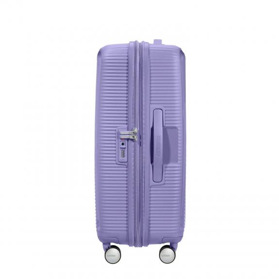 SOUNDBOX SPINNER Medium trolley, expandable lavender - Rigid Trolley Cases