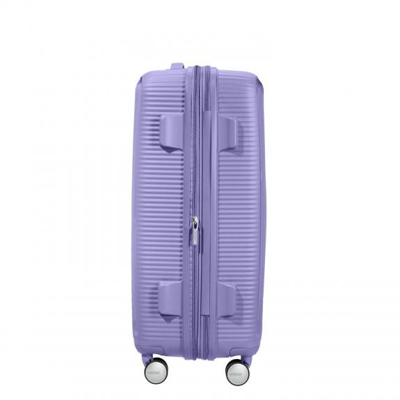 SOUNDBOX SPINNER Medium trolley, expandable lavender - Rigid Trolley Cases