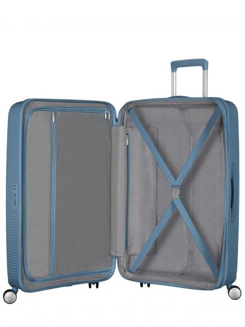 SOUNDBOX SPINNER Medium trolley, expandable stone blue - Rigid Trolley Cases