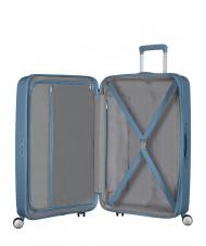 AMERICAN TOURISTER SOUNDBOX SPINNER Medium trolley, expandable stone blue - Rigid Trolley Cases - 2