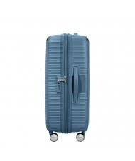 AMERICAN TOURISTER SOUNDBOX SPINNER Medium trolley, expandable stone blue - Rigid Trolley Cases - 4