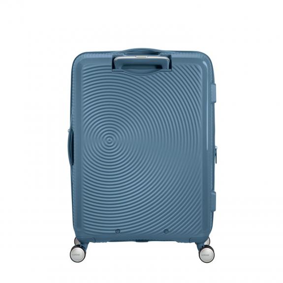 SOUNDBOX SPINNER Medium trolley, expandable stone blue - Rigid Trolley Cases