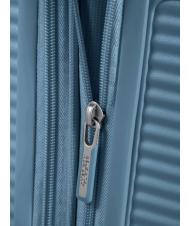 AMERICAN TOURISTER SOUNDBOX SPINNER Medium trolley, expandable stone blue - Rigid Trolley Cases - 7
