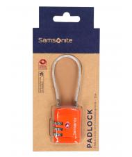 SAMSONITE  GLOBAL TRAVEL Padlock with cable and TSA combination orange - Travel Accessories - 3