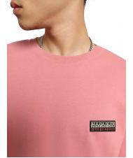 NAPAPIJRI S-PATCH Long-sleeved cotton shirt pink lulu - Men's Sweaters - 3