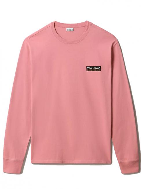 S-PATCH Long-sleeved cotton shirt pink lulu - Men's Sweaters