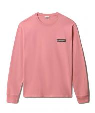 NAPAPIJRI S-PATCH Long-sleeved cotton shirt pink lulu - Men's Sweaters - 4