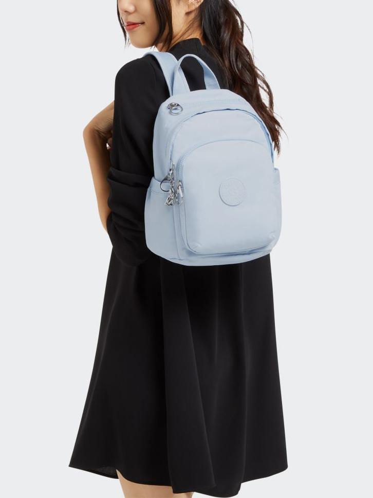 Kipling Delia Mini Backpack Faded Blue Buy At Outlet Prices