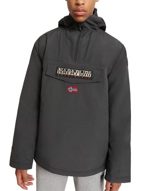 KIDS rainforest winter giacca Windproof jacket with hood dark gray solid - Baby Jackets