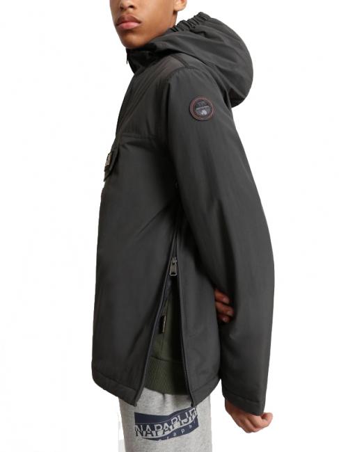 KIDS rainforest winter giacca Windproof jacket with hood dark gray solid - Baby Jackets