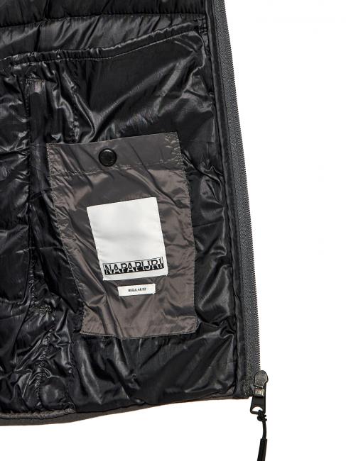 AERONS H 2 Down jacket with hood dark gray solid - Men's down jackets